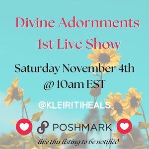 First Live Show Saturday November 4th 💛 10am EST